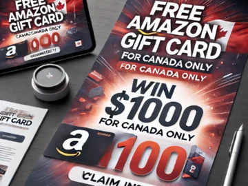 Canada exclusive $1000 Amazon gift card giveaway promotional image
